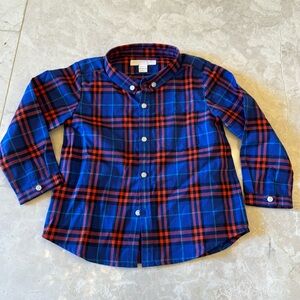 Burberry Kids Boys check plaid button up 2y